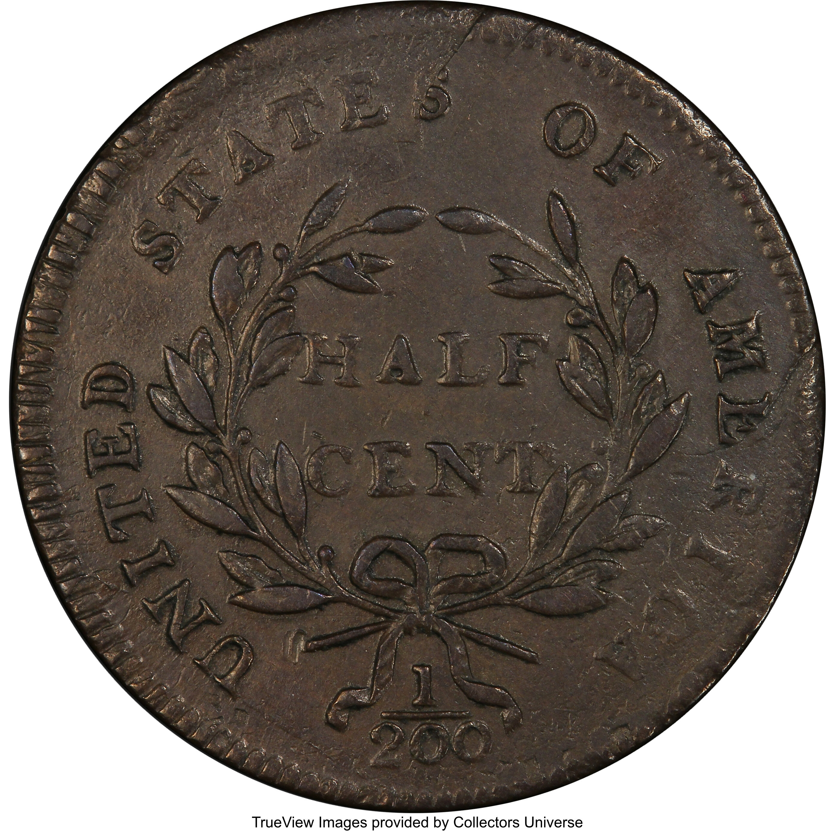 image for: 1797 Centered Head, Plain Edge, B-2c, C-2, R.5 -- Stuck over a Talbot, Allum & Lee Cent -- AU55 PCGS. Our EAC Grade AU50....
