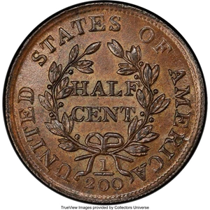 image for: 1804 Spiked Chin, B-7, C-8, R.1, MS65 Brown PCGS. Our EAC Grade MS62....