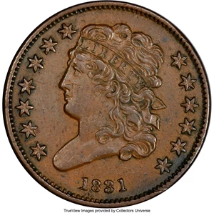 image for: 1831 Original, B-1, C-1, High R.5, XF45 PCGS. CAC. Our EAC Grade VF35....