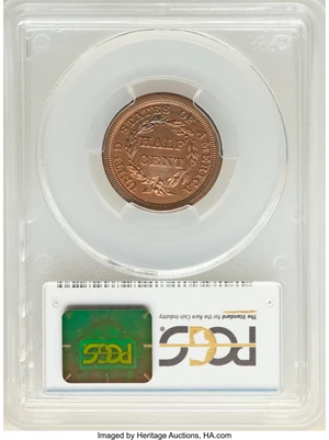 image for: 1844 Original, B-1, C-PO5, High R.5, PR65 Red and Brown PCGS. Our EAC Grade PR64. CAC. ...