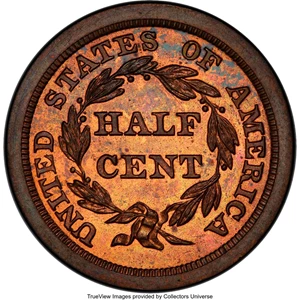 image for: 1844 Original, B-1, C-PO5, High R.5, PR65 Red and Brown PCGS. Our EAC Grade PR64. CAC. ...