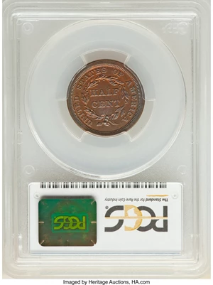image for: 1845 Original, B-1a, C-PO6, R.6, PR65+ Red and Brown PCGS. Our EAC Grade PR63. CAC. ...