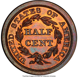 image for: 1845 Original, B-1a, C-PO6, R.6, PR65+ Red and Brown PCGS. Our EAC Grade PR63. CAC. ...