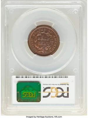 image for: 1848 Original, B-1a, C-PO9, Low R.6, PR64+ Red and Brown PCGS. CAC. Our EAC Grade PR64....
