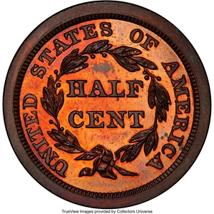 image for: 1848 Original, B-1a, C-PO9, Low R.6, PR64+ Red and Brown PCGS. CAC. Our EAC Grade PR64....