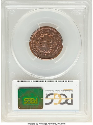 image for: 1857 Restrike, B-2, C-SR14, R.4, PR65 Red and Brown PCGS. Our EAC Grade PR64. CAC....