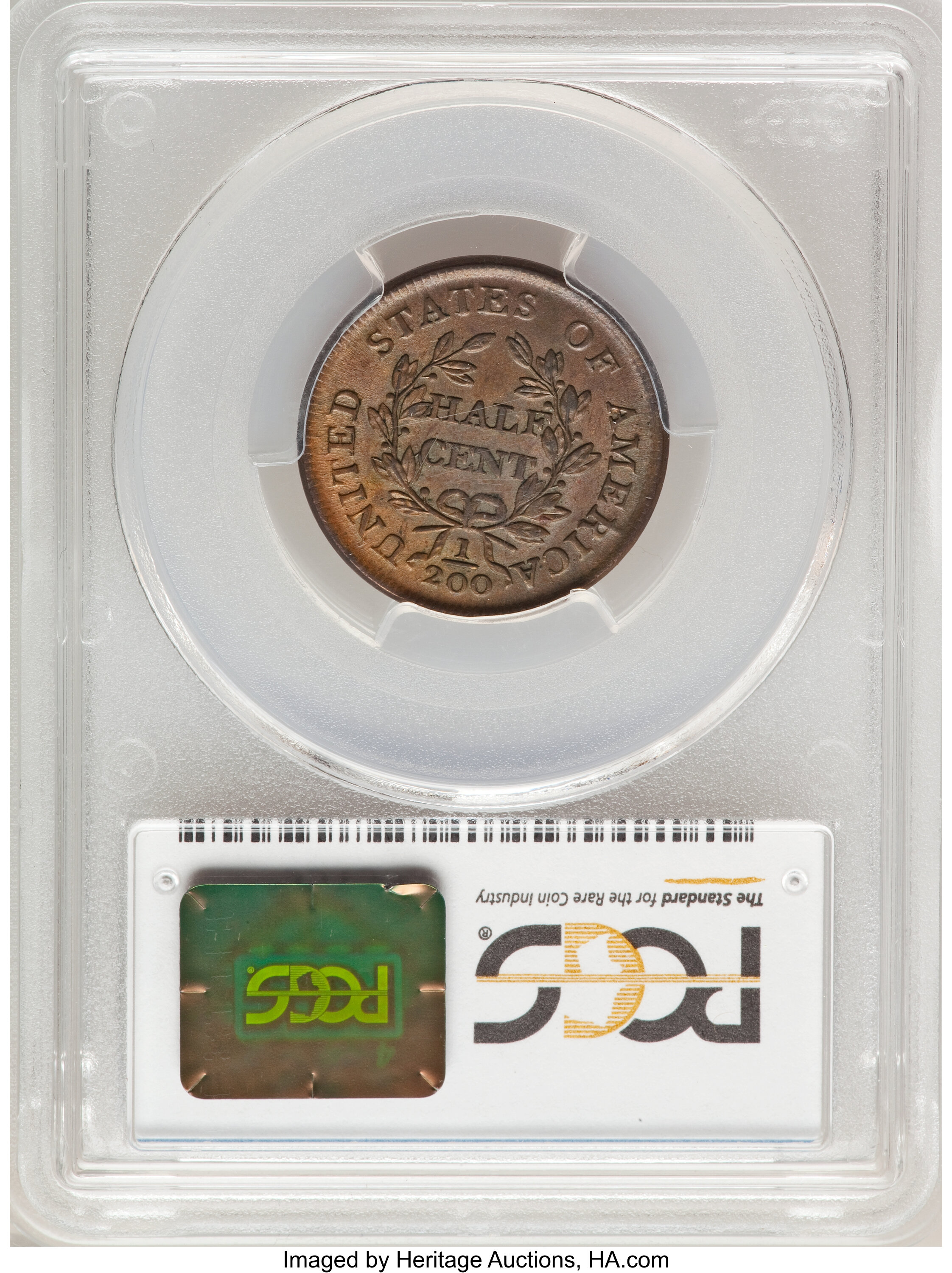 image for: 1804 Crosslet 4, Stems, B-8, C-9, R.1, MS62 Brown PCGS. Our EAC Grade AU55....