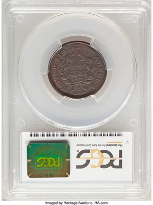 image for: 1808 Normal Date, B-3, C-3, R.1 -- Flip-Over Double Strike -- VF35 PCGS. Our EAC Grade Fine 15....