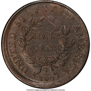 image for: 1808 Normal Date, B-3, C-3, R.1 -- Flip-Over Double Strike -- VF35 PCGS. Our EAC Grade Fine 15....
