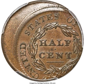 image for: 1828 13 Stars, B-1, C-1 -- Off-Center -- MS64 Brown PCGS. Our EAC Grade MS62....