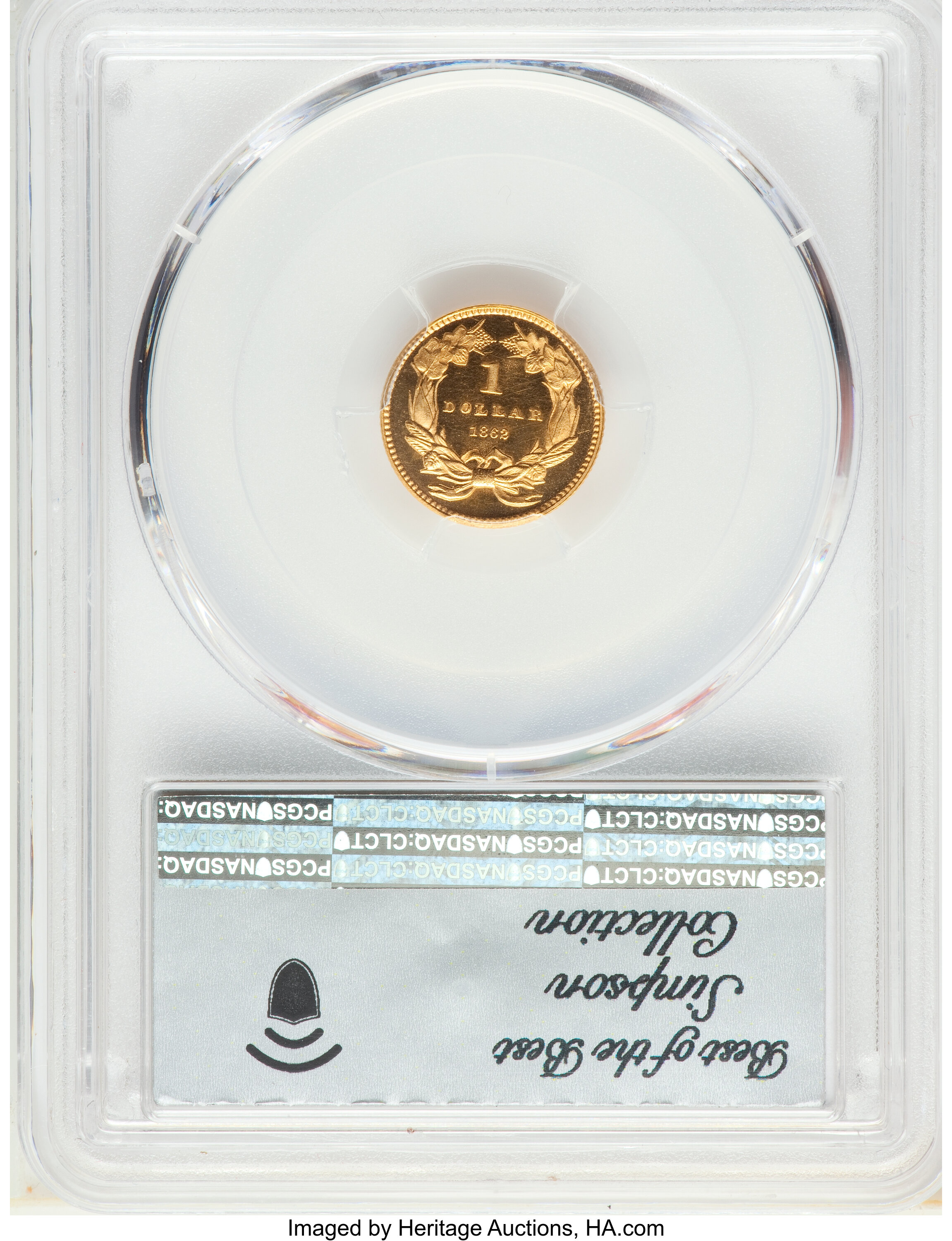 image for: 1862 G$1 PR65 Deep Cameo PCGS. CAC. JD-1, High R.6....