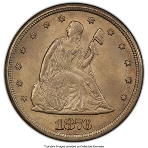 image for: 1876-CC 20C MS65 PCGS. BF-NC-1, R.6....