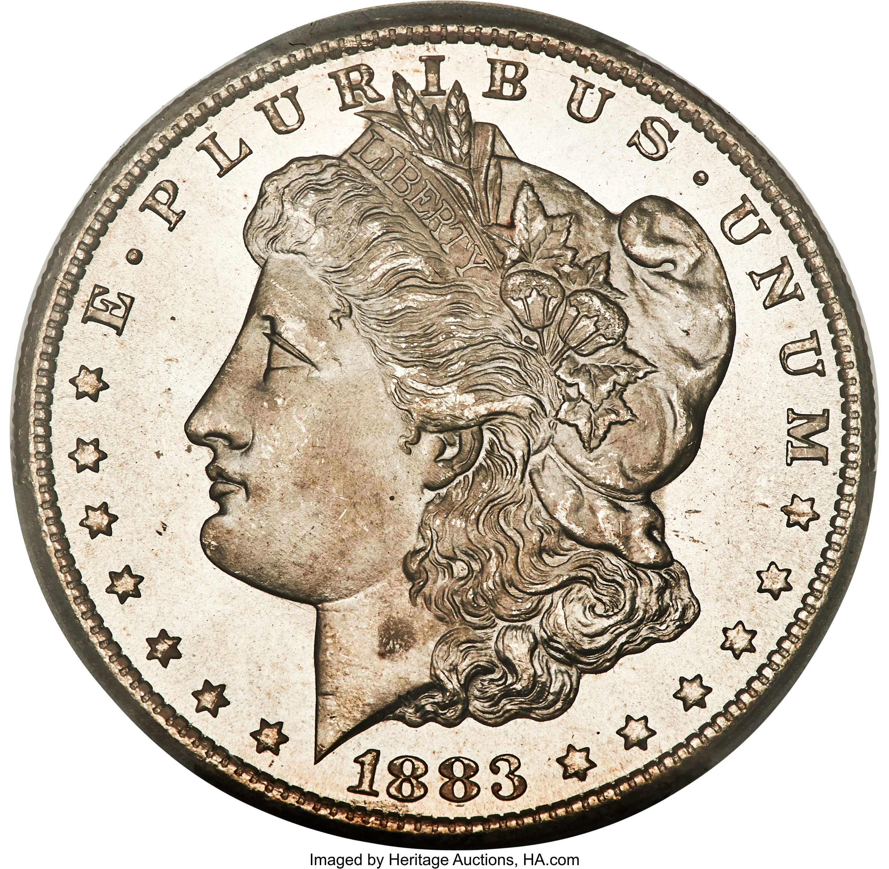 1883-CC $1 MS67 Prooflike PCGS. CAC. VAM-5. ...