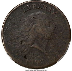 image for: 1793 1C Chain, AMERICA, Periods, S-4, B-5, R.3, Fine 12 PCGS....