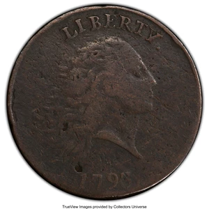 image for: 1793 1C Chain, AMERICA, Periods, S-4, B-5, R.3, Fine 12 PCGS....