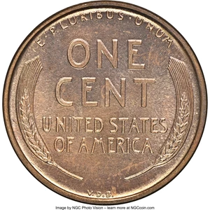 image for: 1909 1C VDB PR66 Red NGC. CAC....