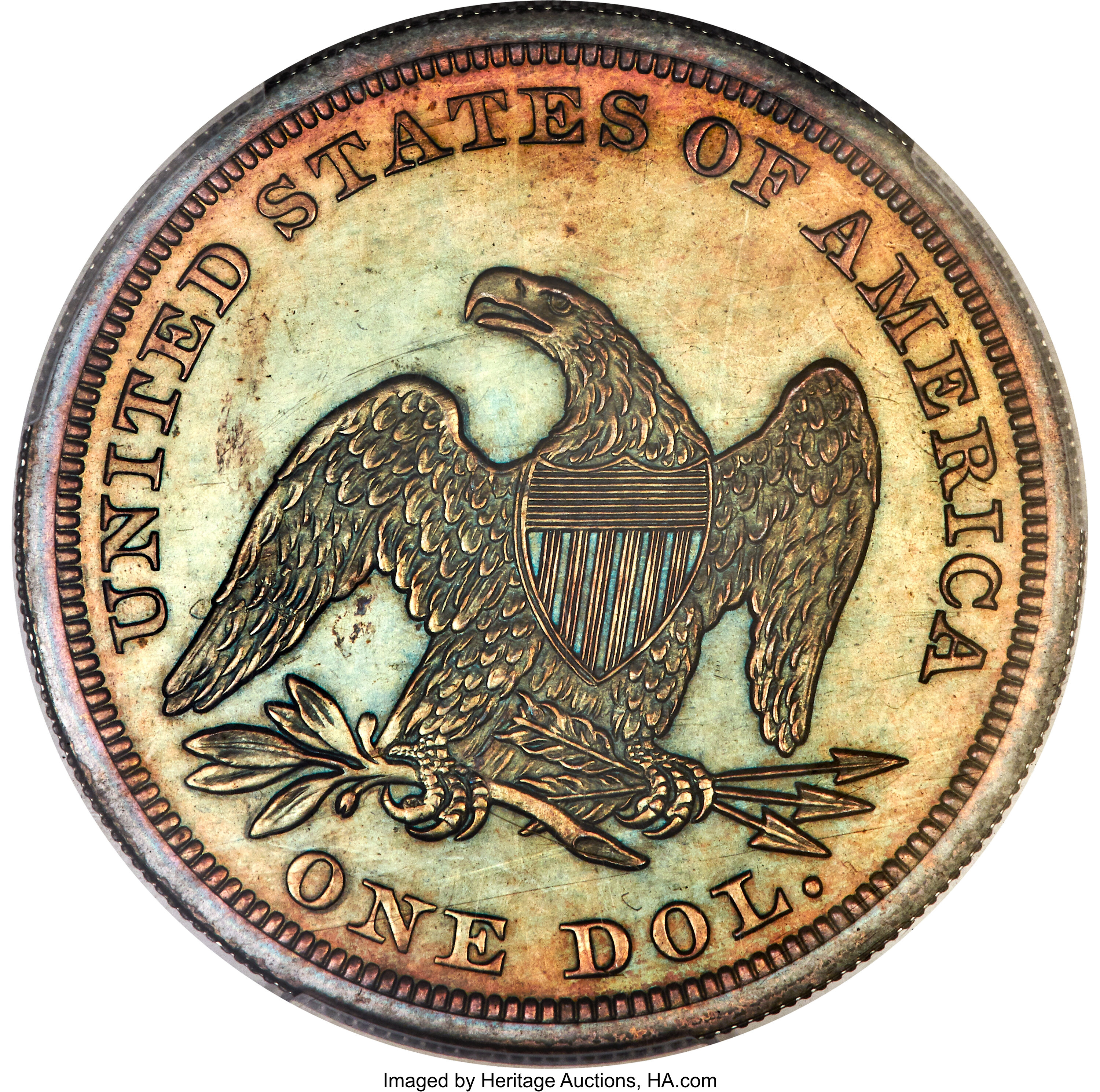 image for: 1852 $1 Restrike PR63 PCGS. CAC. OC-P3, High R.5....