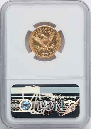 image for: 1876-CC $5 MS62 NGC. Variety 1-A, the only known dies. ...