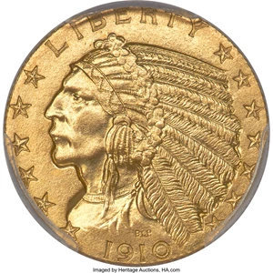 image for: 1910 $5 PR66 PCGS. JD-1, R.4....