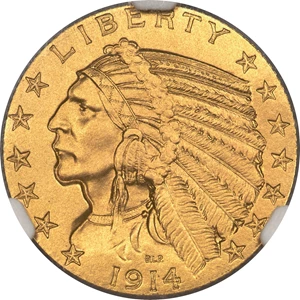 image for: 1914 $5 PR67 NGC. JD-1, Low R.5. ...