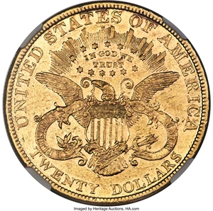 image for: 1891 $20 AU53 NGC....
