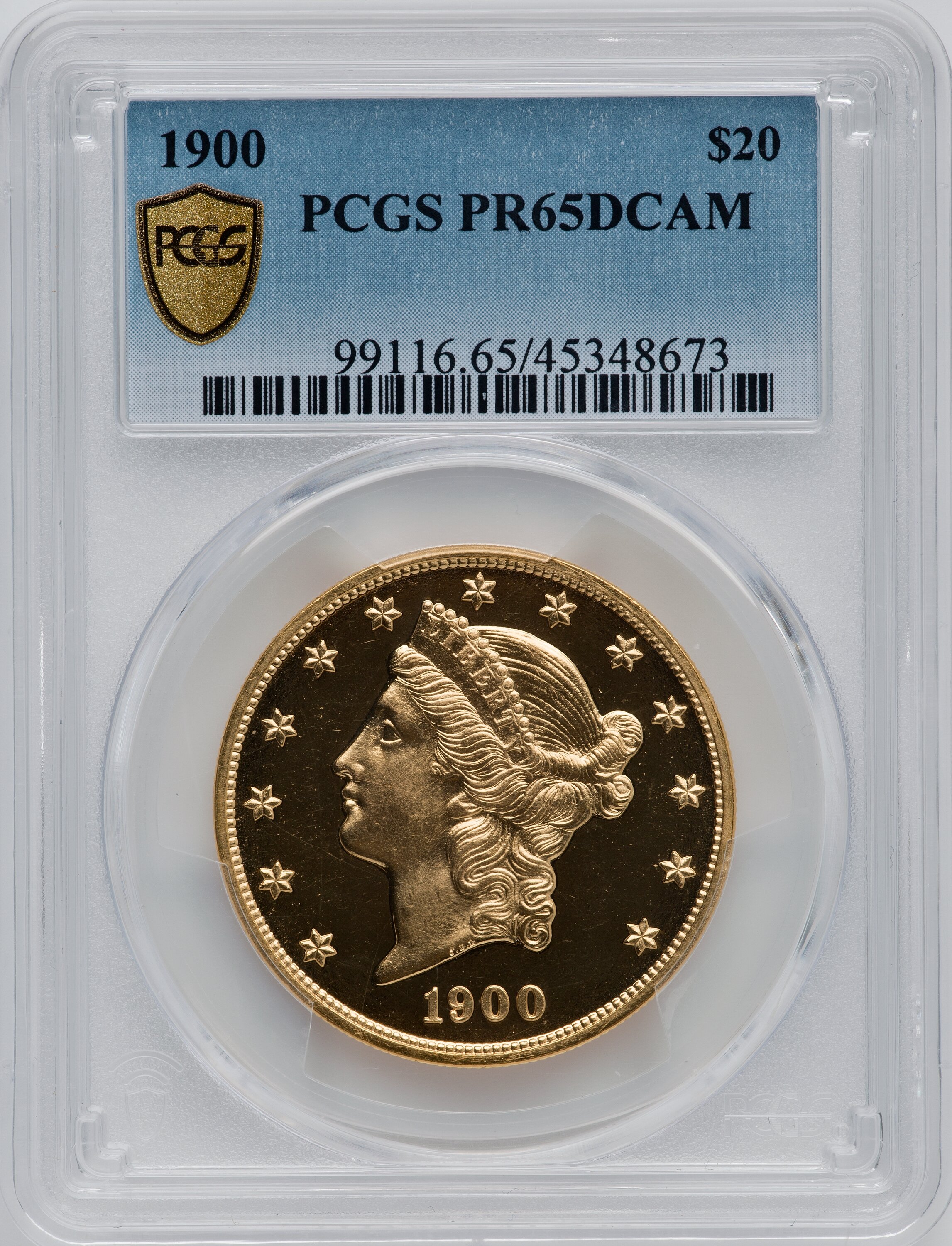 image for: 1900 $20 PR65 Deep Cameo PCGS. JD-1, High R.4....