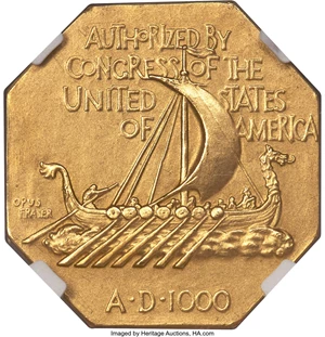 image for: 1925 Medal Norse Gold PR65 NGC....