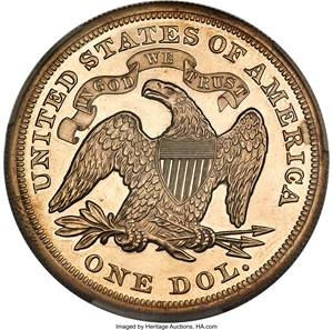 image for: 1871 $1 Dollar, Judd-1138A, Pollock-1276, R.8, PR63 PCGS....