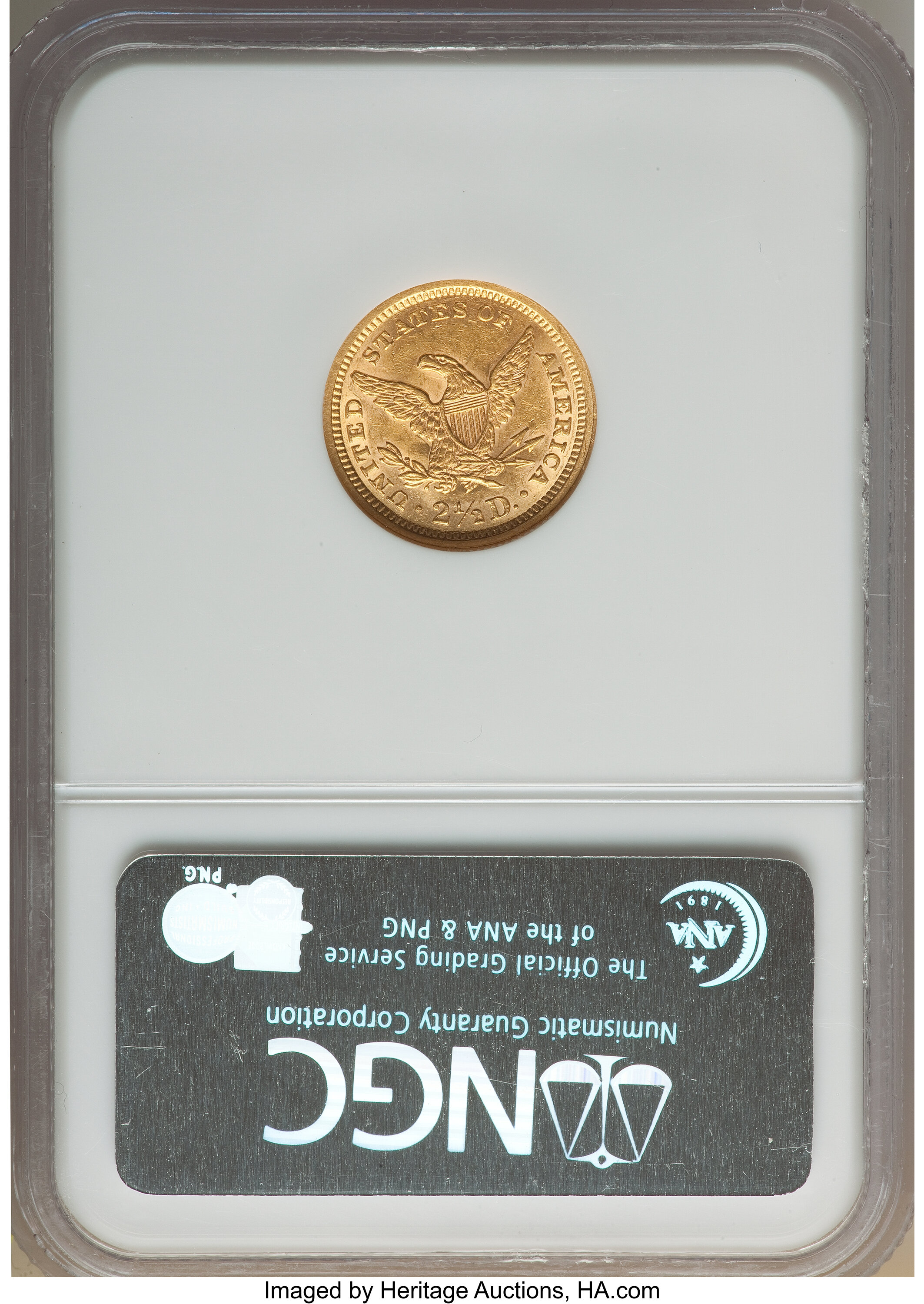 image for: 1862/1 $2 1/2 MS61 NGC....