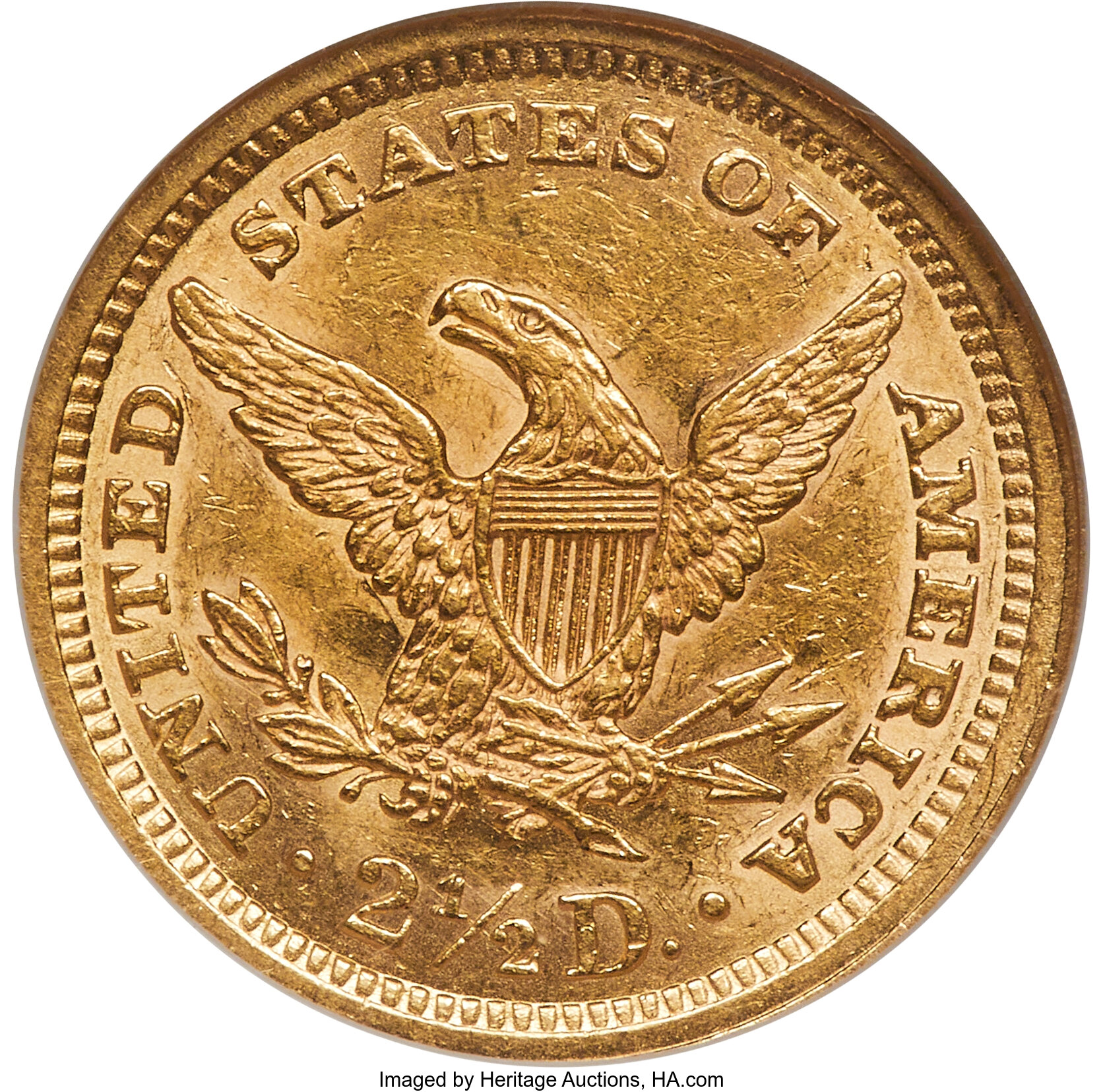 image for: 1862/1 $2 1/2 MS61 NGC....