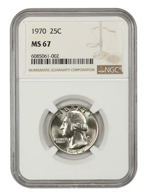 image for: 1970 25c NGC MS67