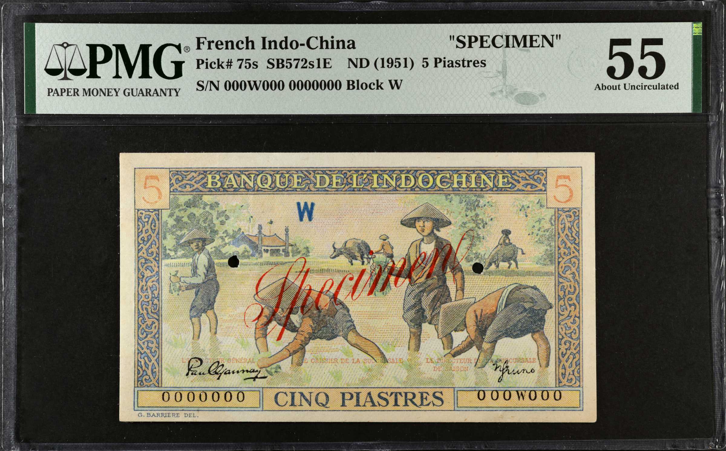 image for: French Indo-China  5 piastres(B170as3)