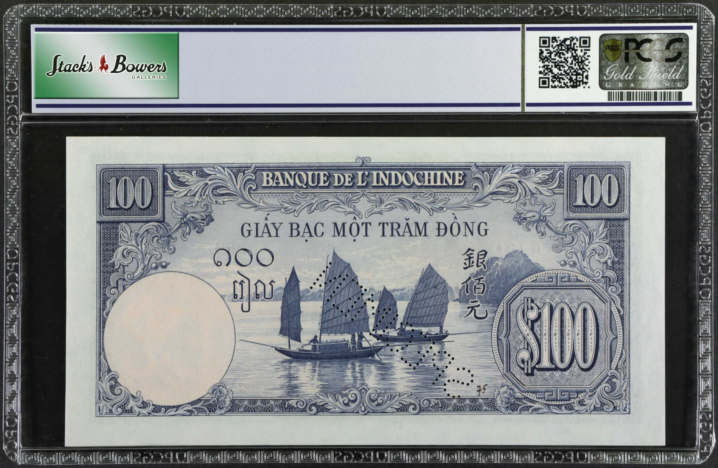 image for: French Indo-China  100 piastres(B164x)