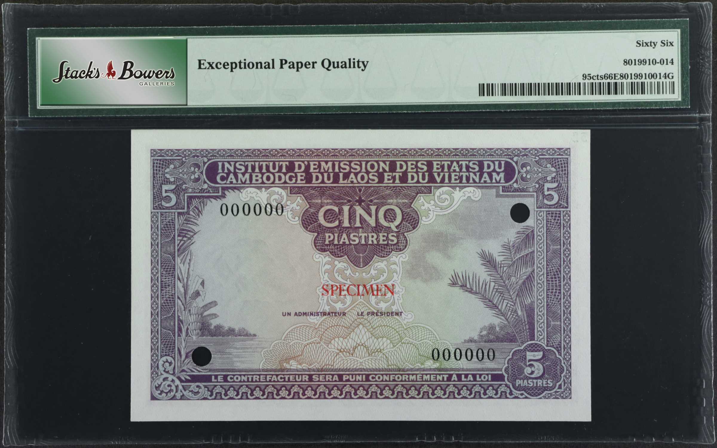 image for: French Indo-China  5 piastres(B404as2)