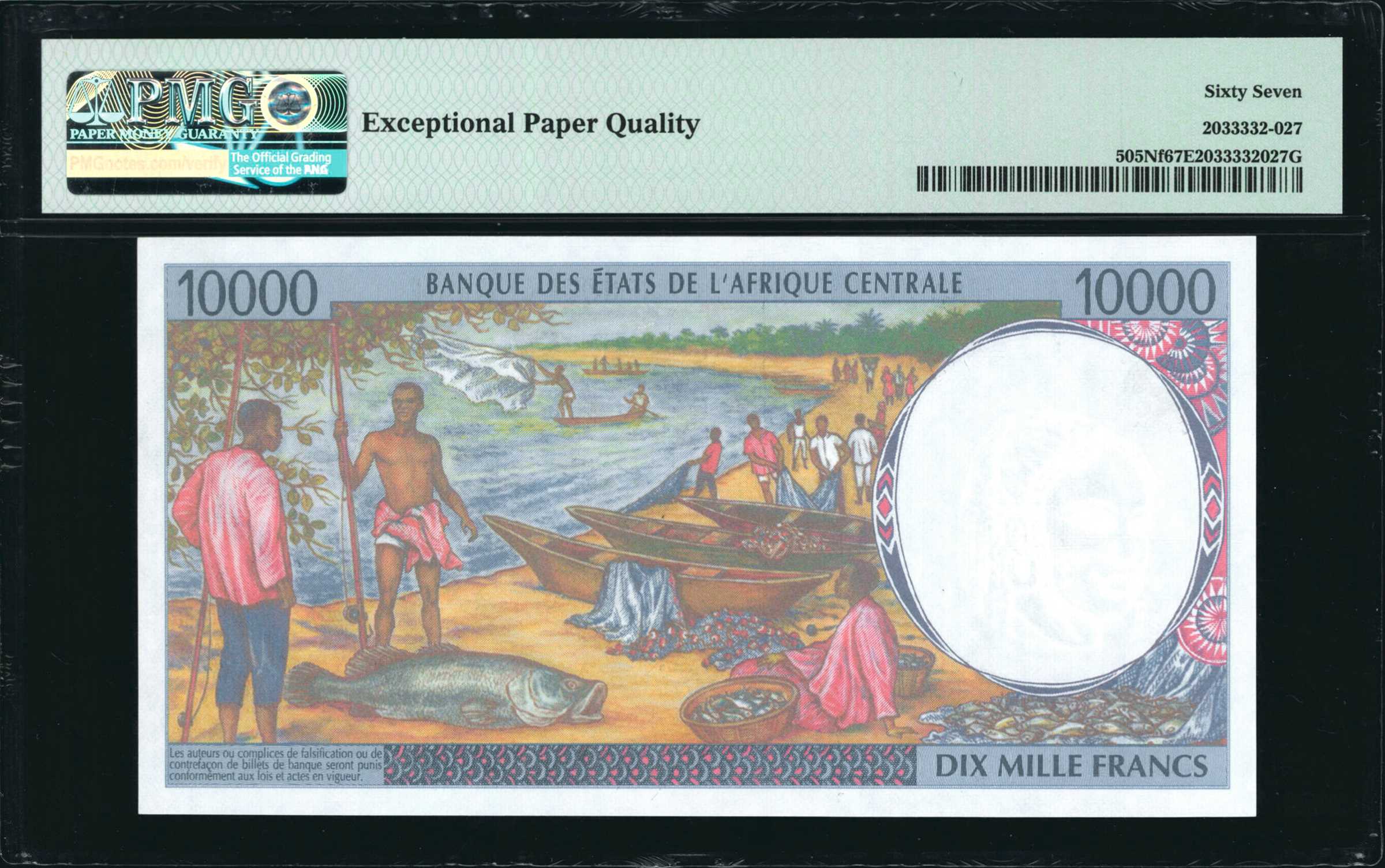 image for: Central African States  10,000 francs (B105Nd)