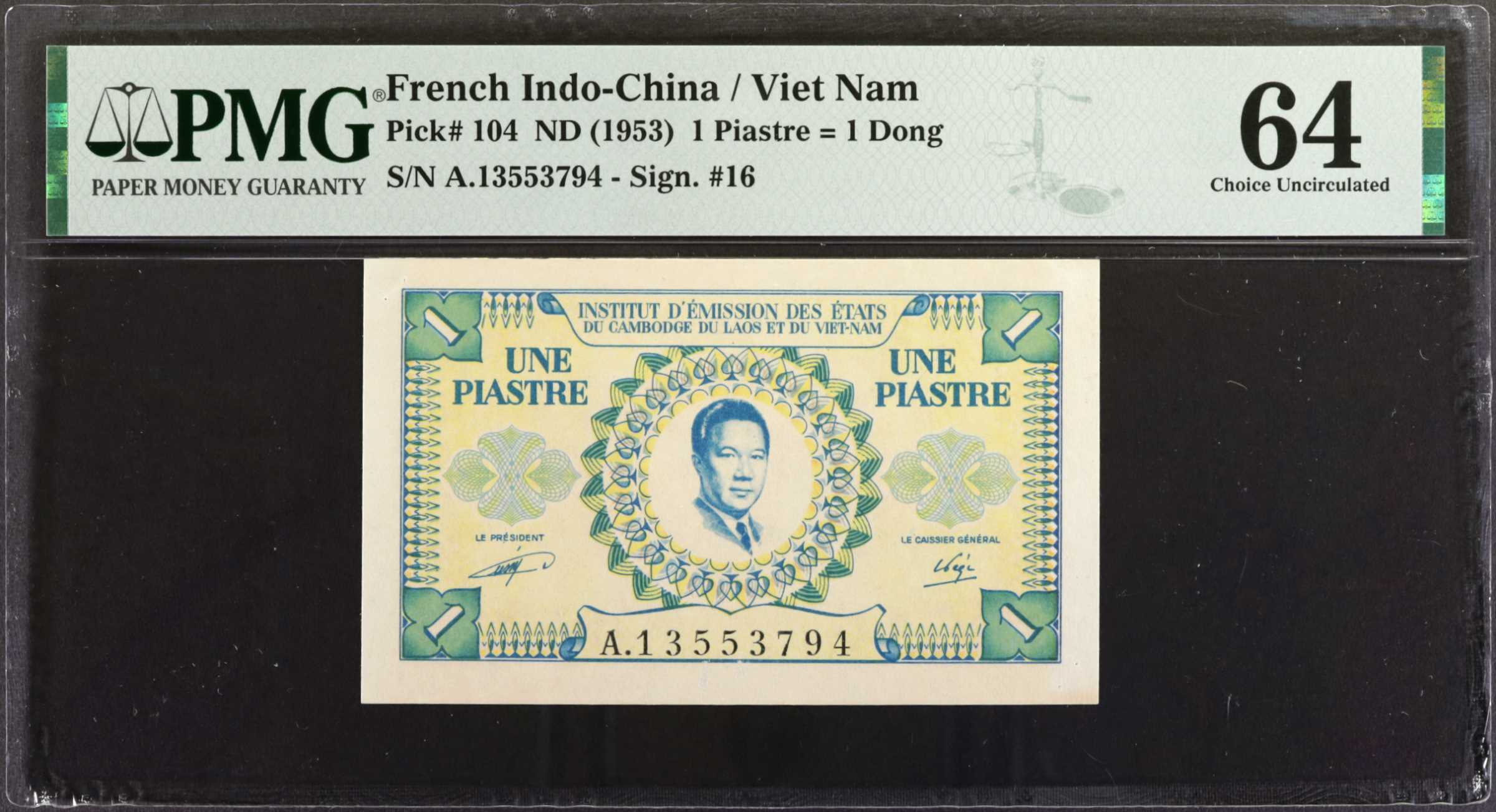 image for: French Indo-China  1 piastre(B413a)