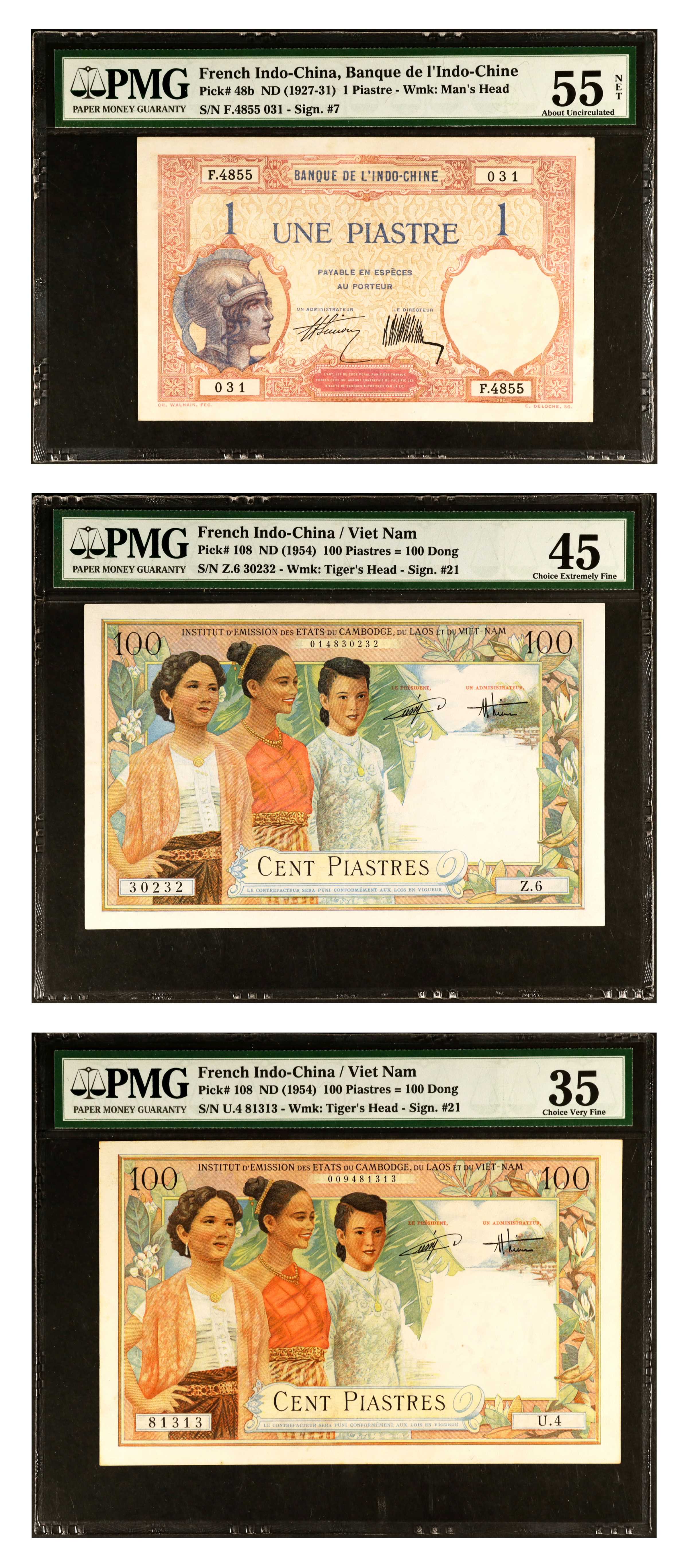 image for: French Indo-China  1 piastre(B135a)