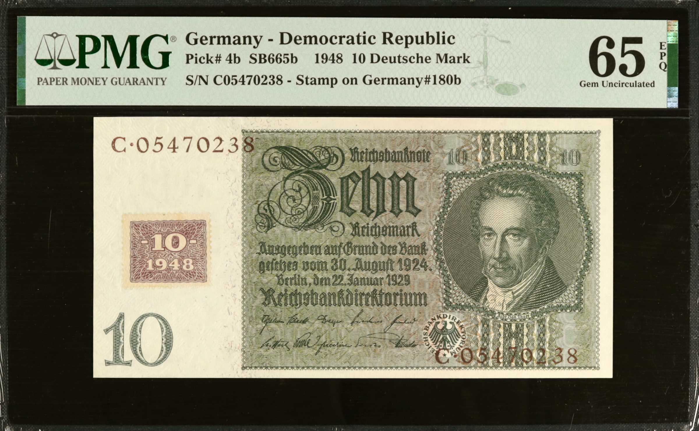 image for: German Democratic Republic  10 deutsche mark (B105a3)