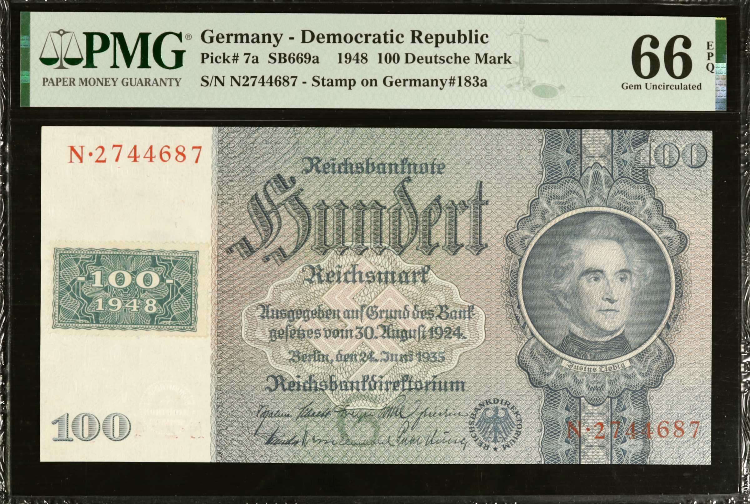 image for: German Democratic Republic  100 deutsche mark (B109a8)
