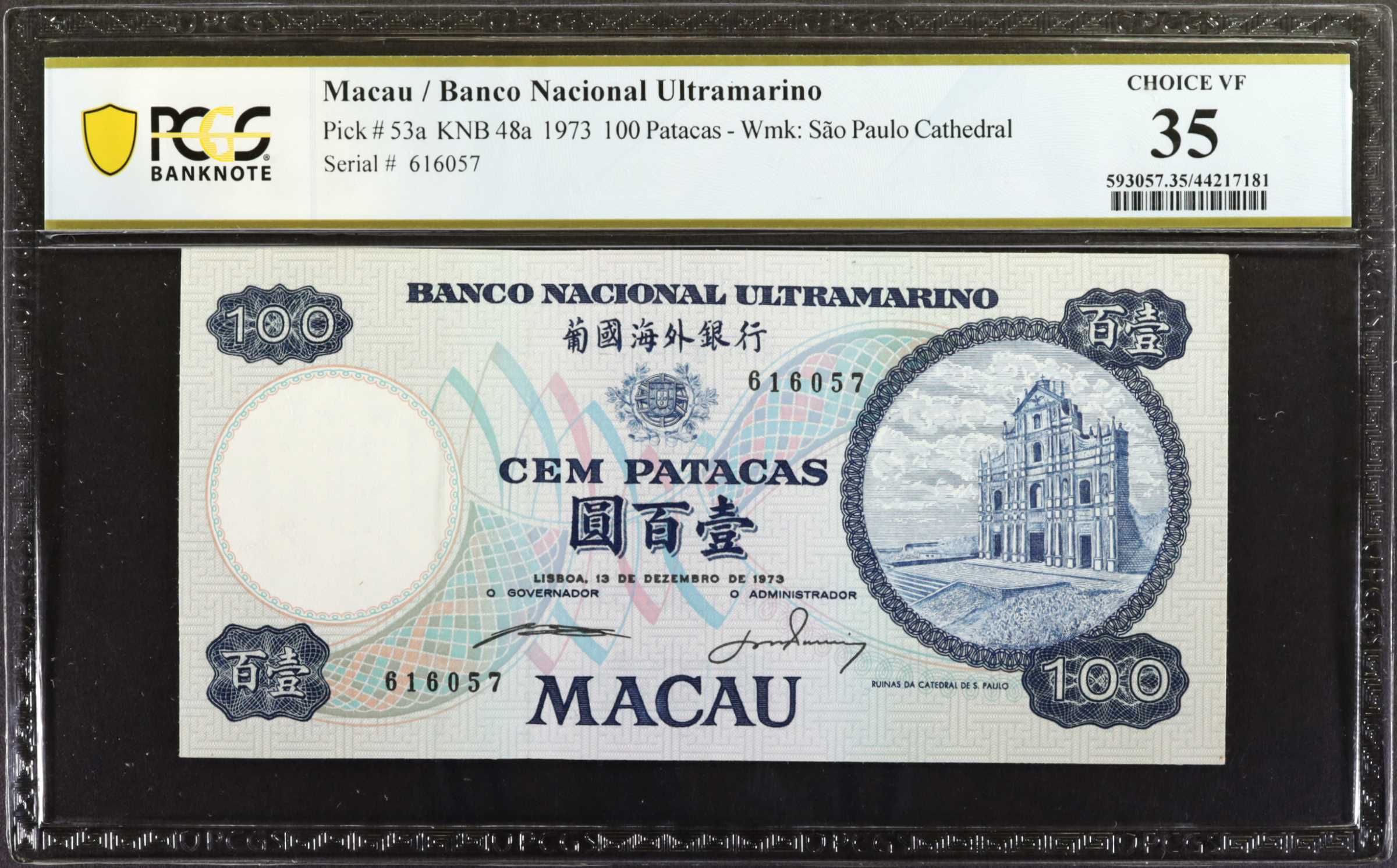 image for: Macau  100 patacas (B054e)