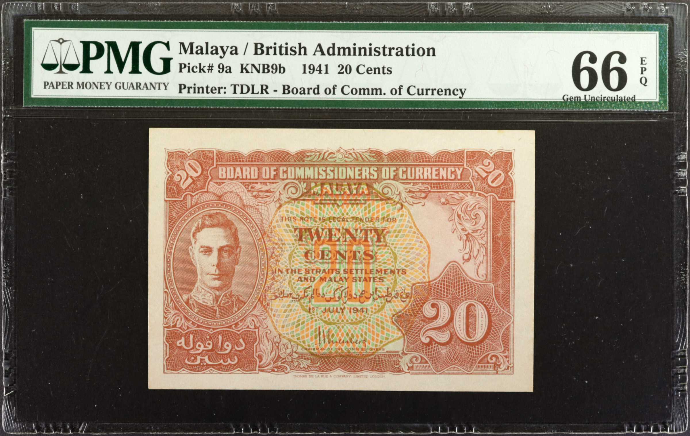 image for: Malaya  20 cents(B110bs1)