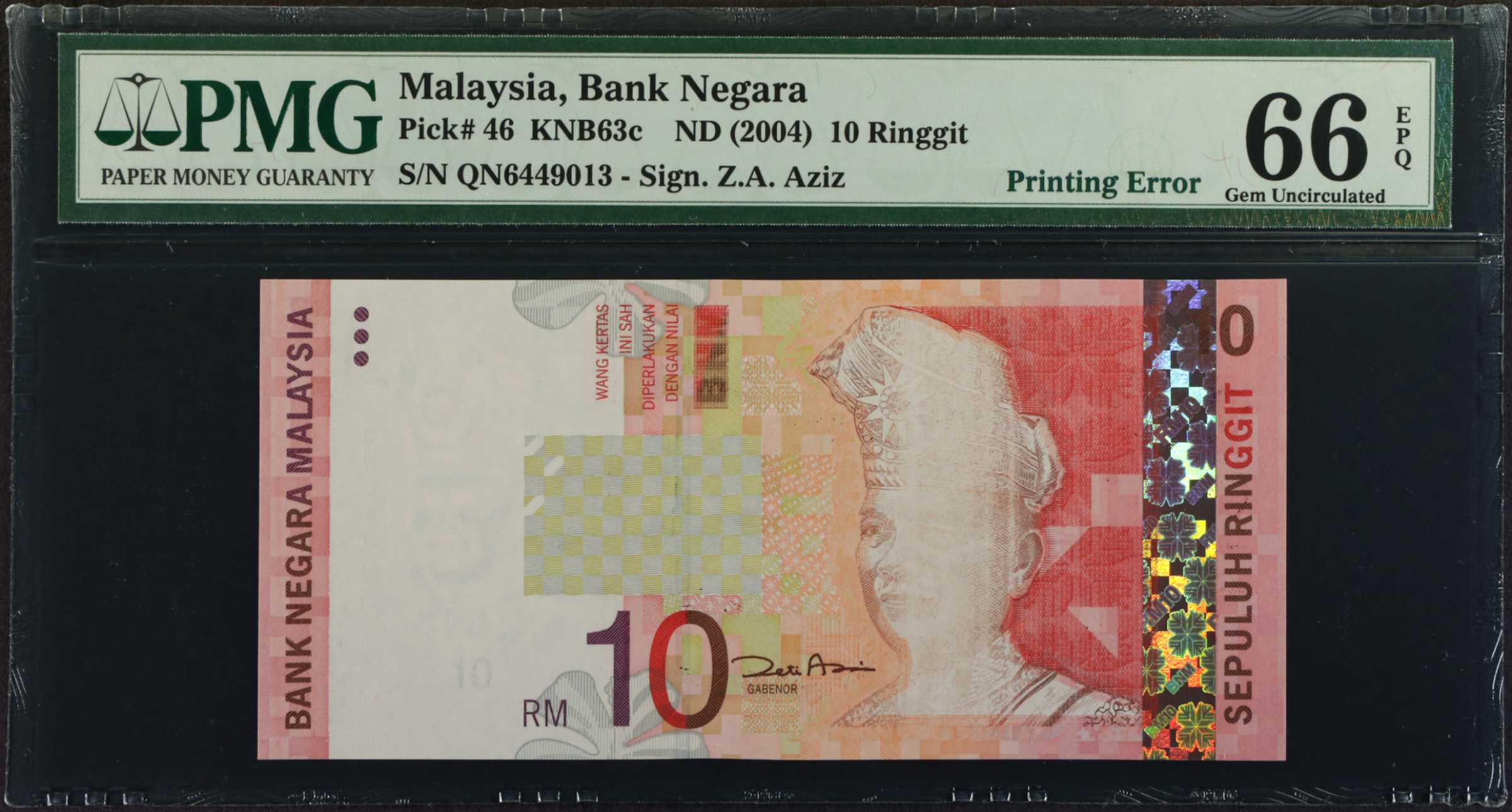 image for: Malaysia  10 ringgit (B146a)