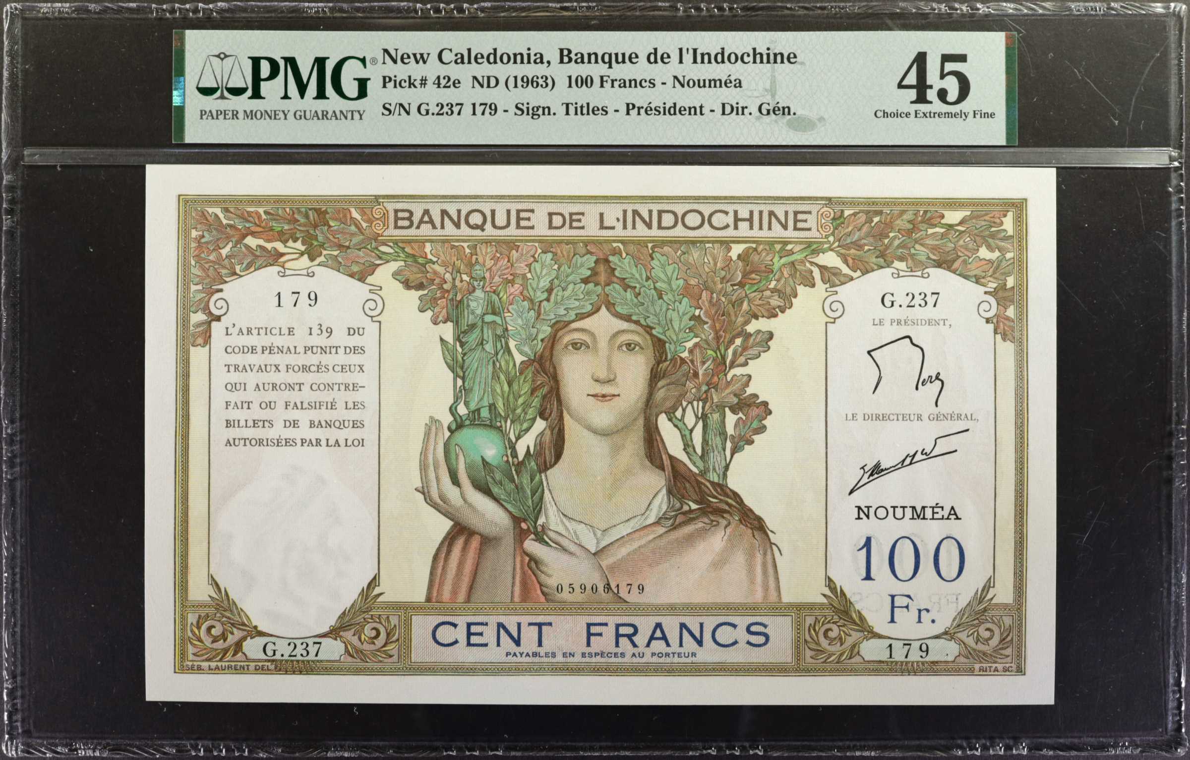image for: New Caledonia  100 francs(B315bs)