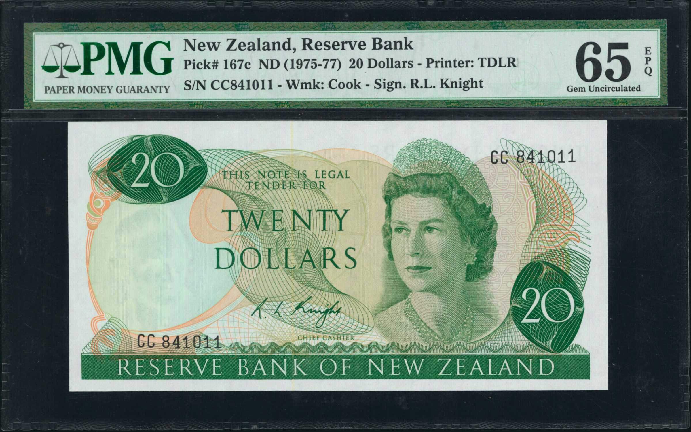 image for: New Zealand  20 dollars (B114dz)
