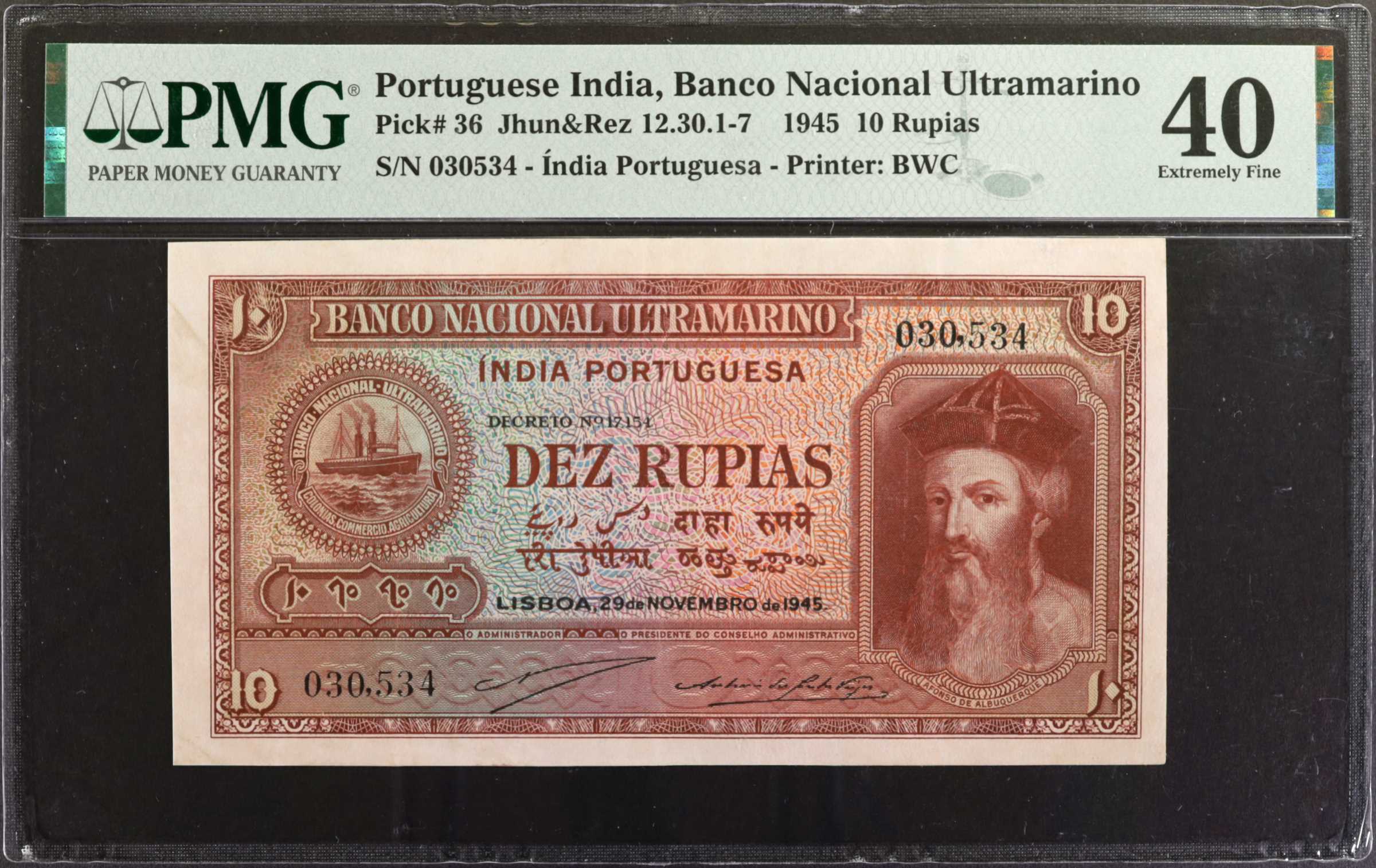 image for: Portuguese India  10 rupias(B325b)