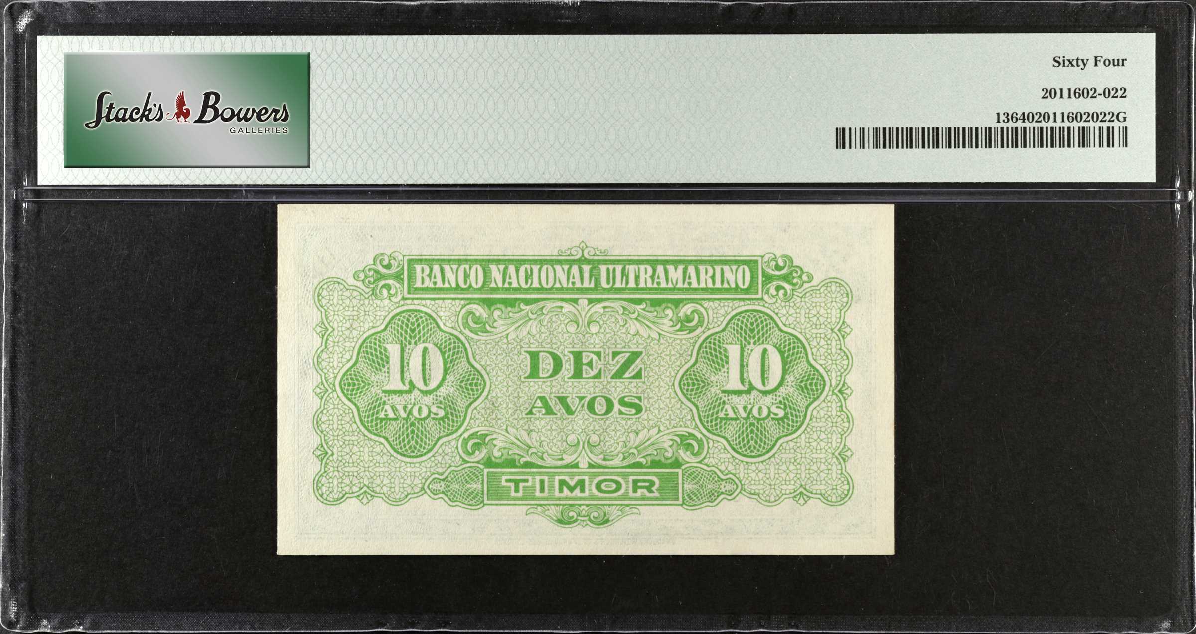 image for: Timor  10 avos (B111x)