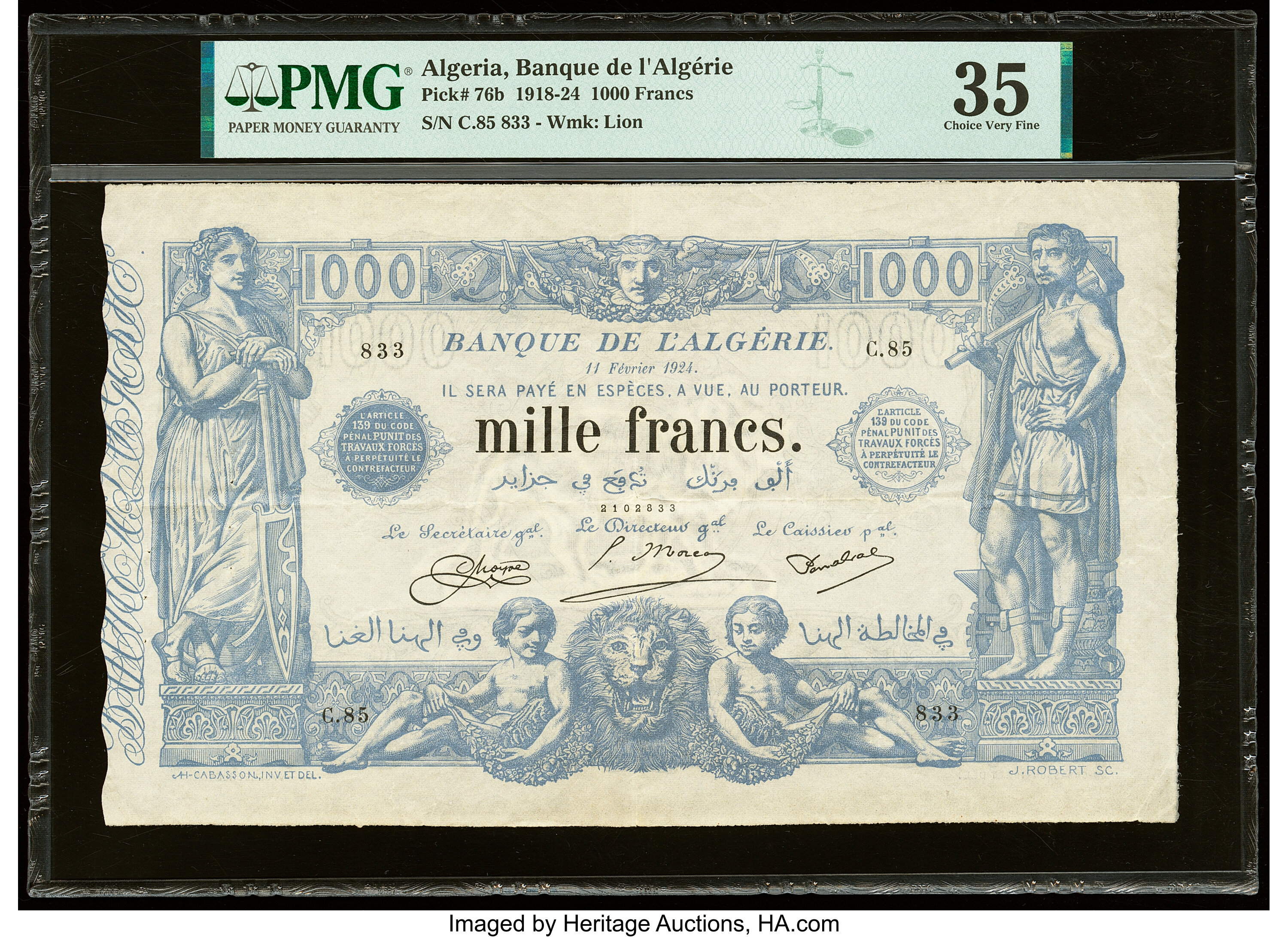 image for: Algeria  1,000 francs(B122ds2)
