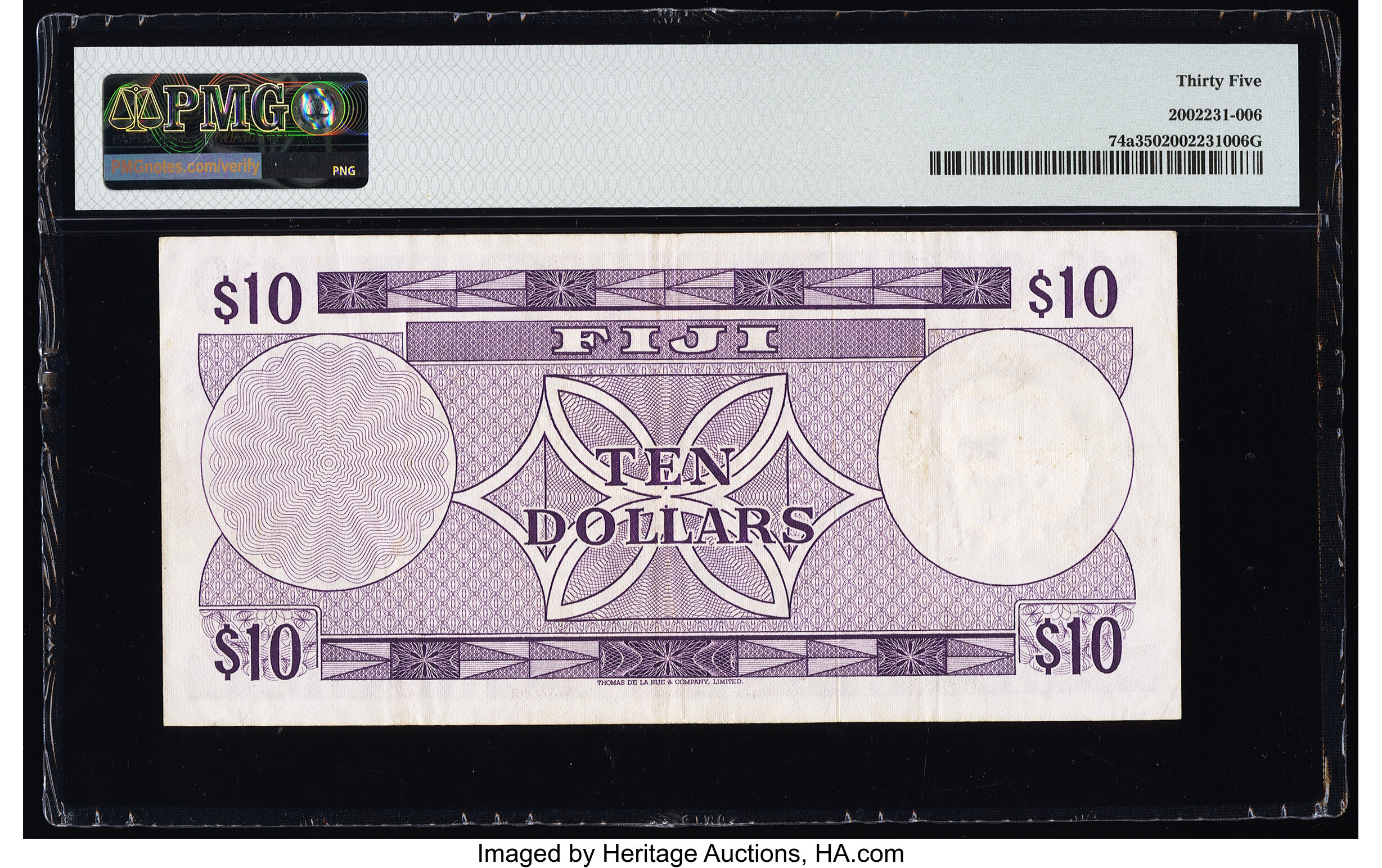 image for: Fiji  10 dollars (B405b)