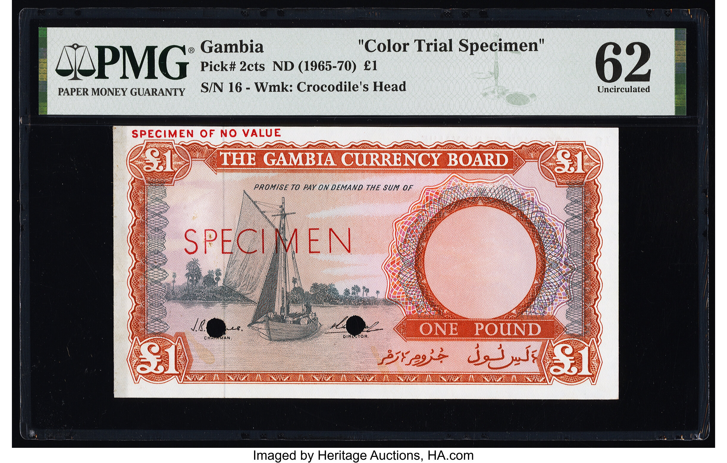 image for: Gambia  1 pound(B102a)
