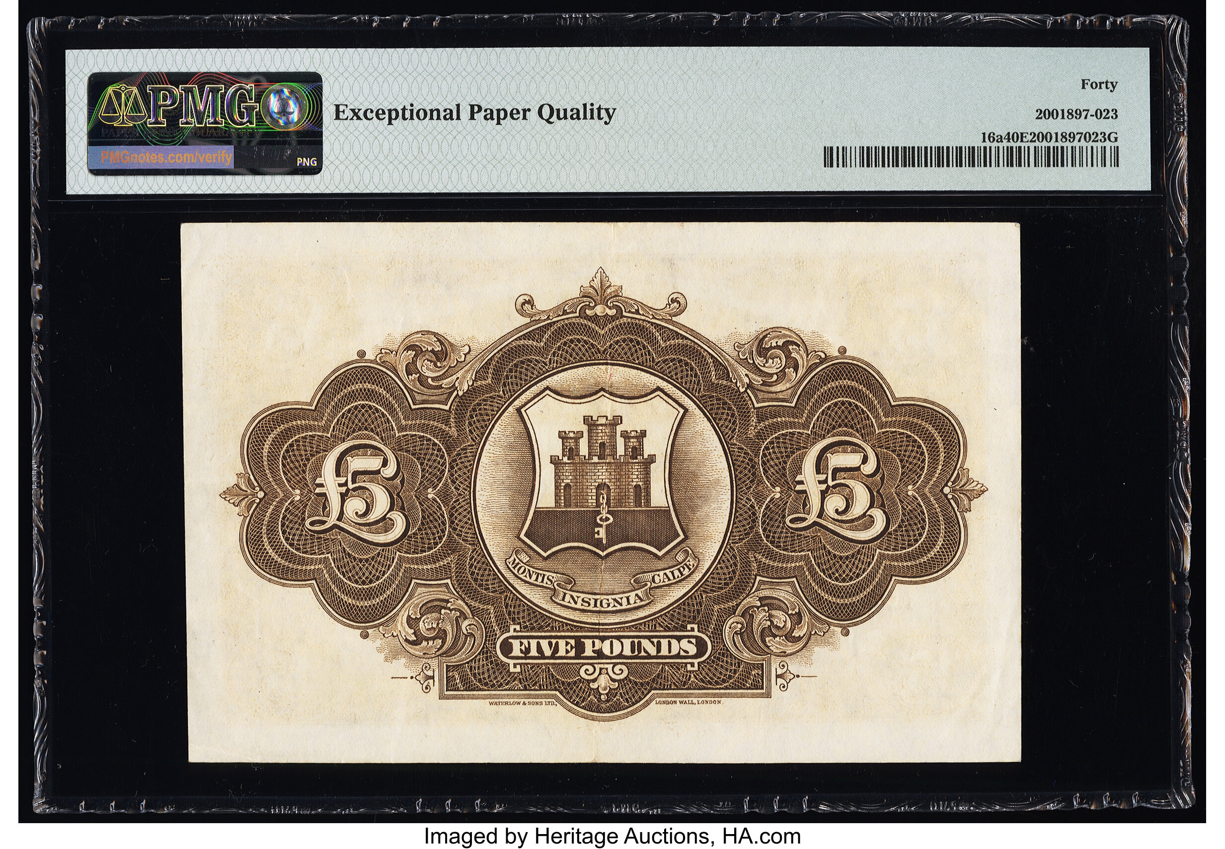 image for: Gibraltar  5 pounds (B114d)